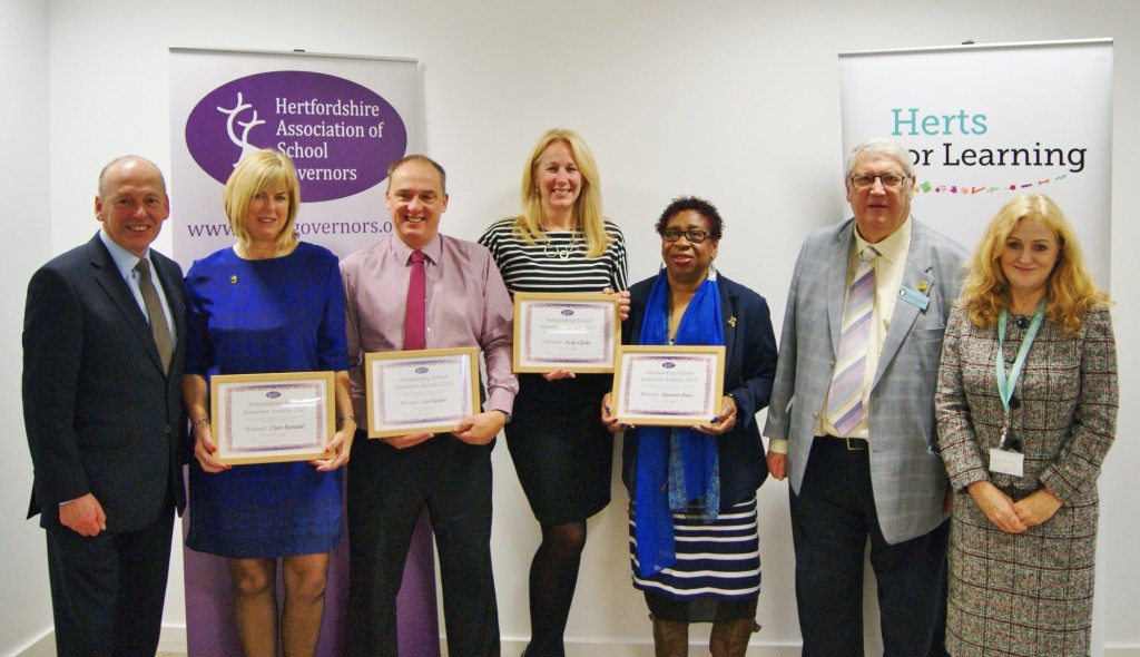 Left to Right: Cllr David Williams, Claire Barnard(Winner), Ian Hankin(Winner), Nicky Clarke(Winner), Marueen Bruce (Winner), Mike Scandrett(Chair HASG), Jan Paine (M.D. HfL)